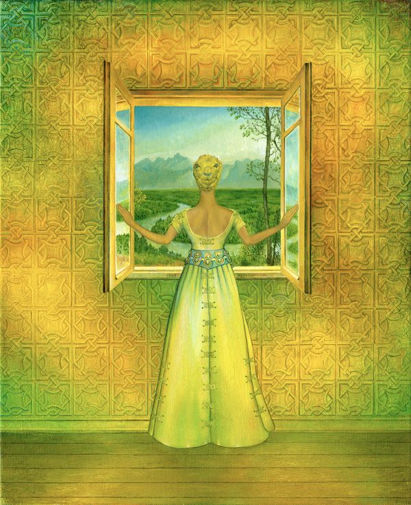 Frau am Fenster- Öl auf Leinwand - Roland Rafael Repczuk