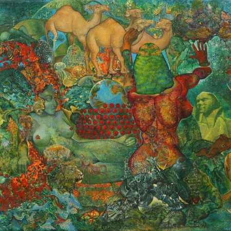 Ölgemälde Surrealismus. Gemälde Titel "Regenzeit" - Öl auf Leinwand - Kunst von Roland Rafael Repczuk