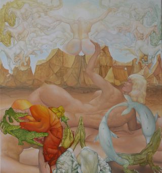 Ölgemälde Surrealismus. Gemälde Titel "Sinnlichkeit" - Öl auf Leinwand - Kunst von Roland Rafael Repczuk