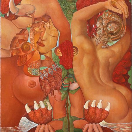 Ölgemälde Surrealismus. Gemälde Titel "Der Traum" - Öl auf Leinwand - Kunst von Roland Rafael Repczuk